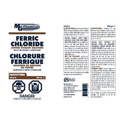 MG Chemicals 415 Ferric Chloride Copper Etchant Solution, 945mL Liquid Bottle, 1 Quart (415-1L),Dark Brown