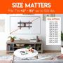 ECHOGEAR Wall Mount for TVs Up to 85'' - Low Profile Design Holds Your TV Only 2.25'' from The Wall - Fast Install with Template & You Can Level After Mounting - Pull Strings for Easy Cable Access