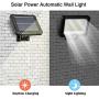 Solar Lights Outdoor Motion Sensor, 100LED Ultra Bright IP65 Waterproof Human Body Induction Solar Powered Wall Lamp, Adjustable 5 m/ 16.4 ft Cord Solar Panel Security Lights for Garden Garage