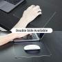 Hard Black Metal Aluminum Mouse Pad Mat Smooth Magic Ultra Thin Double Side Mouse Mat Waterproof Fast and Accurate Control for Gaming and Office(Small 9.05X7.08 Inch)