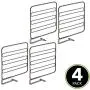 mDesign Versatile Metal Wire Closet Shelf Divider and Separator for Storage and Organization in Bedroom, Bathroom, Kitchen and Office Shelves - Easy Install - 4 Pack - Bronze mDesign Versatile Metal Wire Closet Shelf Divider and Separator for Storage and Organization in Bedroom, Bathroom, Kitchen and Office Shelves - Easy Install - 4 Pack - Bronze