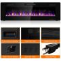 Tangkula 60 Inches Recessed Electric Fireplace, in-Wall & Wall Mounted Electric Heater with Adjustable Flame Color & Speed, Remote Control, Touch Screen, 750-1500W (60 Inches) Tangkula 60 Inches Recessed Electric Fireplace, in-Wall & Wall Mounted Electric Heater with Adjustable Flame Color & Speed, Remote Control, Touch Screen, 750-1500W (60 Inches)
