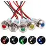 smseace 5PCS Red/Yellow/Blue/Green/White DC/AC12V-24V Energy Saving 5/16 Indicator Light Mounting Hole 8mm with 150mm Cable Length Metal Waterproof LED Indicator Light DQ-8T-5C-12 smseace 5PCS Red/Yellow/Blue/Green/White DC/AC12V-24V Energy Saving 5/16 Indicator Light Mounting Hole 8mm with 150mm Cable Length Metal Waterproof LED Indicator Light DQ-8T-5C-12