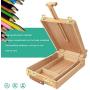 Miratuso Table Top Easel, Premium Beechwood Sketchbox Easel, Portable Wooden Artist Desktop Storage Case, Comfortable and Portable to Carry
