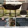 Finether Outdoor Fire Pit 24 Metal Fire Bowl BBQ Grill with Mesh Spark Screen Cover, Patio Backyard Beach Picnic Camping etc. Finether Outdoor Fire Pit 24 Metal Fire Bowl BBQ Grill with Mesh Spark Screen Cover, Patio Backyard Beach Picnic Camping etc.