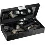 Glenor Co Watch and Sunglasses Box with Valet Tray for Men -14 Slot Luxury Display Case Organizer, Black Carbon Fiber Design for Mens Jewelry Watches, Mens Storage Holder w Large Mirror, Metal Buckle Glenor Co Watch and Sunglasses Box with Valet Tray for Men -14 Slot Luxury Display Case Organizer, Black Carbon Fiber Design for Mens Jewelry Watches, Mens Storage Holder w Large Mirror, Metal Buckle