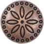 Bezelry 12 Pieces Simple Flower Carving Metal Shank Buttons 18mm (11/16 inch) (Antique Copper)