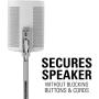 Sanus Adjustable Height Wireless Speaker Stands Designed for SONOS ONE, ONE SL, Play:1, and Play:3 - Tool-Free Height Adjust Up to 16'' with Built in Cable Management - Single White - WSSA1-W1