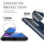 PULEN for Samsung Galaxy Note 20 Case with Camera Lens Screen Protector [1 Pack],Hybrid Armor Metal Ring Holder Magnetic Car Mount,Full Encirclement Shockproof Sturdy Bumper Protective Cover (Blue)