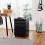 DEVAISE 3 Drawer Mobile File Cabinet with Lock, Metal Filing Cabinet Legal/Letter Size, Fully Assembled except Wheels, Black DEVAISE 3 Drawer Mobile File Cabinet with Lock, Metal Filing Cabinet Legal/Letter Size, Fully Assembled except Wheels, Black