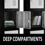 Locker, 6 Metal Compartments, 71'' High with 17'' Deep Lockers (Black w/Grey Doors) Locker, 6 Metal Compartments, 71'' High with 17'' Deep Lockers (Black w/Grey Doors)