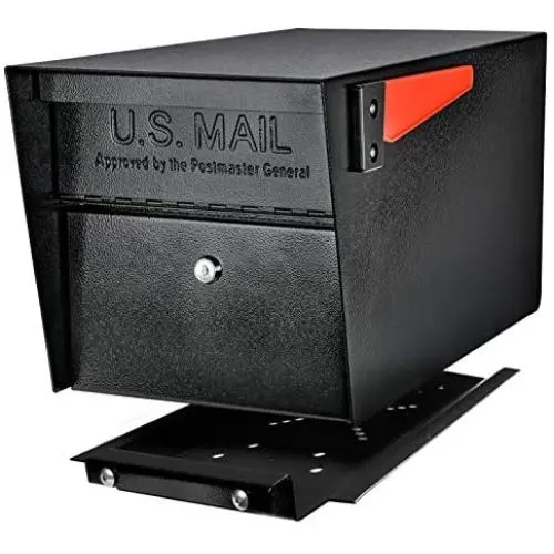 Mail Boss 7500 Manager Pro Curbside Security, Black Locking Mailbox with House Numbers, Mounting Plate and Pull Out Mail Tray Mail Boss 7500 Manager Pro Curbside Security, Black Locking Mailbox with House Numbers, Mounting Plate and Pull Out Mail Tray