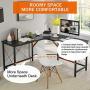 Mr IRONSTONE L-Shaped Desk 59'' Computer Corner Desk, Home Gaming Desk, Office Writing Workstation, Space-Saving, Easy to Assemble