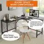 Mr IRONSTONE L-Shaped Desk 59'' Computer Corner Desk, Home Gaming Desk, Office Writing Workstation, Space-Saving, Easy to Assemble