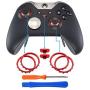 eXtremeRate Matte Chrome Red Accent Rings Accessories for Xbox One Elite, Elite Series 2 Controller, Replacement Parts Profile Switch Buttons for Xbox One Elite Controller - Pack of 2