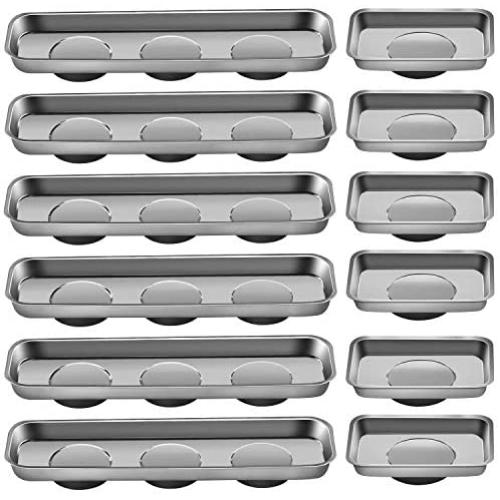 ZOENHOU 10 PCS 3.6 x 2.5 Inch & 9 x 2.5 Inch Magnetic Tray, Stainless Steel Magnet Parts Tools Trays Parts Screw Holder Metal Collector for Electronic Repair, Hobbyists, or Woodworker ZOENHOU 10 PCS 3.6 x 2.5 Inch & 9 x 2.5 Inch Magnetic Tray, Stainless Steel Magnet Parts Tools Trays Parts Screw Holder Metal Collector for Electronic Repair, Hobbyists, or Woodworker