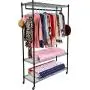 Homdox 3-Tiers Large Size Heavy Duty Wire Shelving Garment Rolling Rack Clothing Rack with Double Clothes Shelves and Lockable Wheels+1 Pair Side Hooks,Black Homdox 3-Tiers Large Size Heavy Duty Wire Shelving Garment Rolling Rack Clothing Rack with Double Clothes Shelves and Lockable Wheels+1 Pair Side Hooks,Black