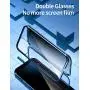 KumWum Anti Peep Screen Protector for iPhone 12 Mini Case Full Body Magnetic Cover Front and Back Tempered Glass Protector with Metal Bumper - Black KumWum Anti Peep Screen Protector for iPhone 12 Mini Case Full Body Magnetic Cover Front and Back Tempered Glass Protector with Metal Bumper - Black