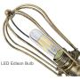 Joy-Now RV Decor Lighting, 12V-36V DC Interior Wall Sconce with Warm White LED Edison Bulb 6W 600lumen, Industrial Metal Cage Shade