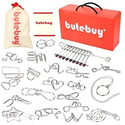 Sea Team Brain Teasers Metal Wire IQ Puzzles for Adult Children and Student, Box Package - Set of 20 Sea Team Brain Teasers Metal Wire IQ Puzzles for Adult Children and Student, Box Package - Set of 20