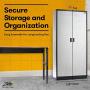 Fedmax Storage Cabinet with Doors and Shelves 71 Tall w Locks & Adjustable Shelving Metal Utility Cabinet for Garage Office Classroom Kitchen Pantry 70 86 L x 31 5 W x 15 75 D
