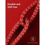 LISEN iPhone Charger Cable, 6.6ft MFi Certified Never Rupture Lightning Cable, 2.4A Fast Charging iPhone Cord Compatible with iPhone 11 Pro Xs Max XR XS X 8 7 6S 6 Plus 5 5S SE iPad Pro (Red)