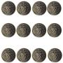 12 Piece Metal Blazer Button Set - for Blazer, Suits, Sport Coat, Uniform, Jacket 25mm(Bronze)