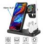 4 in 1 Wireless Charger, Apple Watch Charger 15W Foldable Fast Portable Wireless Charging Station for Apple Products, iPhone 11/11 Pro Max/XR/XS/X/, iWatch 6/5/4/3/2/1. Airpods 1/2/Pro & Pencil 1