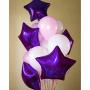 Purple Star Balloons 18 Inch Pack of 6 Premium Foil Star Shaped Balloons for Baby and Bridal Shower Gender Reveal Sweet 16 1st Birthday Party Decorations