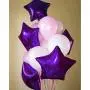 Purple Star Balloons 18 Inch Pack of 6 Premium Foil Star Shaped Balloons for Baby and Bridal Shower Gender Reveal Sweet 16 1st Birthday Party Decorations