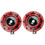 Novelbee 12V 110db Electric Super Horn with Bracket,High Tone and Low Tone Metal Twin Horn Kit for Boat,Car,Truck,Motorcycle (Red)