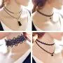 Trasfit 10 Pieces Lace Choker Necklace for Women Girls, Black Classic Velvet Stretch Punk Gothic Tattoo Lace (Style #1) Trasfit 10 Pieces Lace Choker Necklace for Women Girls, Black Classic Velvet Stretch Punk Gothic Tattoo Lace (Style #1)