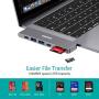 MacBook Pro USB Adapter, CHOETECH 7-in-1 MacBook Air Adapter with 4K HDMI, 2 USB 3.0, 100W USB C Power Delivery, Micro SD/SD Card Reader for MacBook Pro 2020/2019/2018/2017, MacBook Air 2020/2019