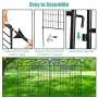 Giantex Coated Metal Decorative Garden Fence, 52in x 12ft Border Fence Set, 4 Panels Folding Fence Animal Barrier Gate for Outdoor Garden Patio Giantex Coated Metal Decorative Garden Fence, 52in x 12ft Border Fence Set, 4 Panels Folding Fence Animal Barrier Gate for Outdoor Garden Patio