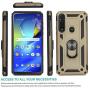CasemartUSA Phone Case for [Motorola Moto G Power (XT2041)], [Loop Series][Gold] Full Rotating Metal Ring Cover with Kickstand (Tracfone, Straight Talk, Simple Mobile, Consumer Cellular)
