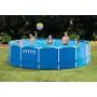 Intex 15ft x 48in Metal Frame Above Ground Swimming Pool Set & 15ft Pool Cover Intex 15ft x 48in Metal Frame Above Ground Swimming Pool Set & 15ft Pool Cover