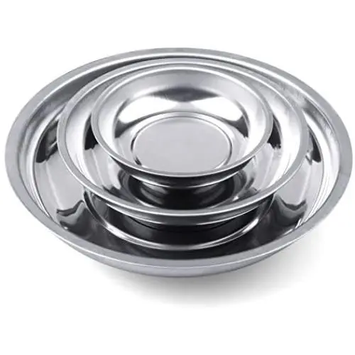 HORUSDY 3-Piece Magnet Trays Set, 3'' 4'' 6'', Round Magnetic Trays Tools Parts Tray Holder HORUSDY 3-Piece Magnet Trays Set, 3'' 4'' 6'', Round Magnetic Trays Tools Parts Tray Holder