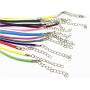 Paxcoo 100 Pcs 18 Inches Waxed Cotton Necklace Cord with Lobster Claw Clasp for DIY Jewelry Making, Mix Color