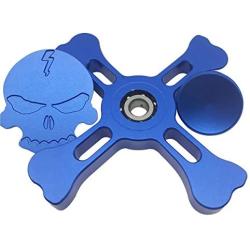 DoDoMagxanadu Skull Hand Fidget Spinner Metal Spinner Toy Focusing Fidget Toys Relievers Stress and Anxiety for Kids & Adults with ADHD Autism(Blue)