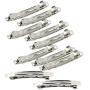 Fityle 10 Pieces Blank Flat Metal Alligator Hair Clips Prong Barrettes for DIY Hair Bows Womens Hair Accessories