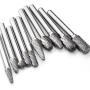 YUFUTOL Carbide Burrs Set 10pcs Double Cut Solid Carbide Rotary Burr Set 1/4 Inch Shank for Die Grinder Drill,Metal Carving, Polishing,Engraving,Drilling