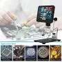 Linkmicro Digital Microscope with Endoscope Image Switchable 7 Inch Screen Two Camera Real Time Sync Play with Metal Adjustable Stand for Material Inspection, Phone Repair and SMT/BGA Soldering Tools Linkmicro Digital Microscope with Endoscope Image Switchable 7 Inch Screen Two Camera Real Time Sync Play with Metal Adjustable Stand for Material Inspection, Phone Repair and SMT/BGA Soldering Tools