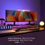 Dual Monitor Stand Riser with 8 USB 3.0 Hub Ports, Aluminum Strong&Sturdy for Computer, TV, PC, Printer, Multi Media Speaker-Multifunctional Desktop Organizer