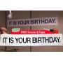 IT is Your Birthday Banner from The Office by Schrute - Vinyl Party 72 inches Banner with Metal Hanging Rings - Already Include Scissor & Tape to do Your Decorating Work !