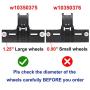 [Latest Version] UPGRADED W10350375 Dishwasher Top Rack Adjuster & W10508950 Dishwasher Stop Track Replacement For Whirlpool KitchenAid Kenmore -Enhanced Durability with Steel Screws