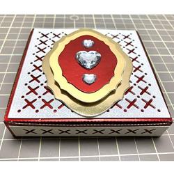 WYSE 3PC Pizza Present Box Dies Metal Cutting Dies 2020 New Craft Dies for DIY Scrapbooking Paper Card Making