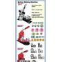 Mirror Keychain 58mm 2-1/4'' Supplies 100sets for Pro Maker Machine Commerciadiy
