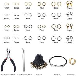 Yblntek 3143Pcs Jewelry Findings Jewelry Making Starter Kit with Open Jump Rings, Lobster Clasps, Jewelry Pliers, Black Waxed Necklace Cord for Jewelry Making Supplies and Necklace Repair