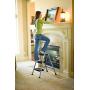 Rubbermaid RM-3W Folding 3-Step Steel Frame Stool with Hand Grip and Plastic Steps, 200-Pound Capacity, Silver Finish (Amazon Exclusive)