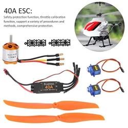 A2217 1250KV Brushless Motor+with 40A ESC Set SG90 9G Micro Servo 8060 Propeller for RC Plane RC Airplane Parts RC Airplane Accessories (#1)